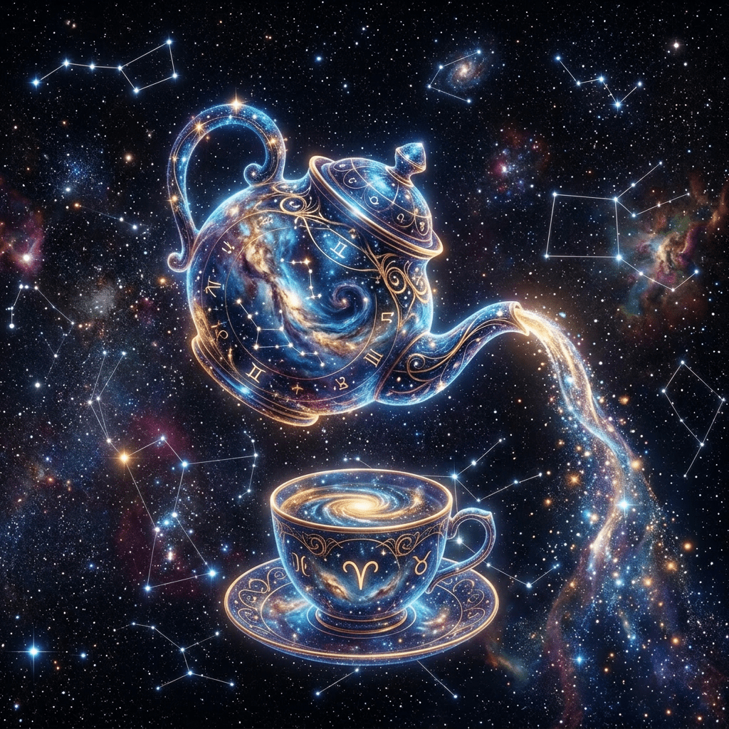 Add matching teacup beside cosmic cup